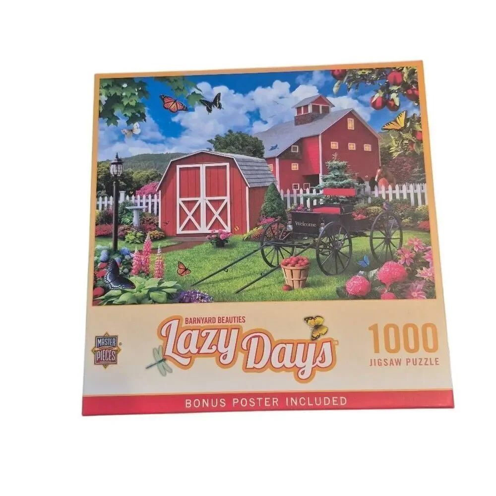 Master Pieces Lazy Days Barnyard Beauties 1000 pc Jigsaw Puzzle